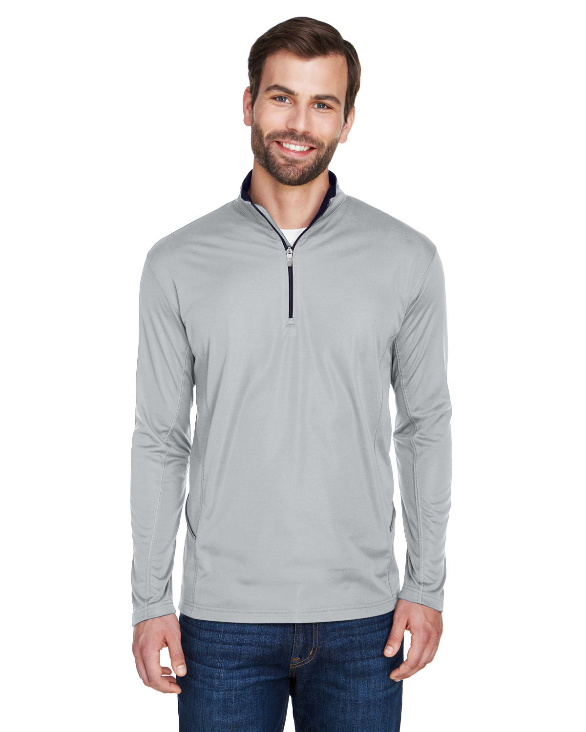 UltraClub Men's Cool & Dry Sport Quarter-Zip Pullover 8230