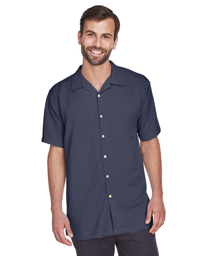 Harriton M575 Men's Two-Tone Bahama Cord Camp Shirt - Stylish...