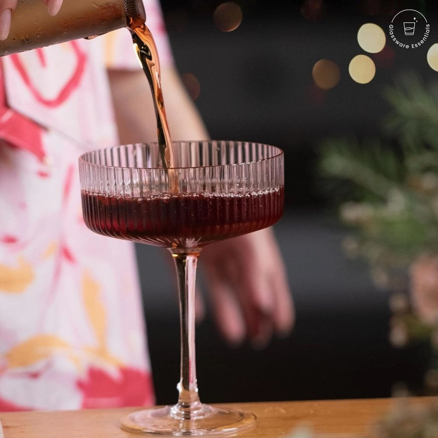 Thumbnail: Ribbed Vintage Art Deco Coupe Glasses