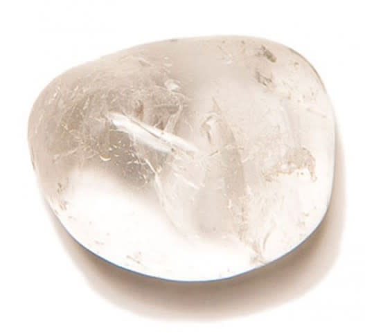 Clear Quartz Tumbled Stone, smooth and translucent