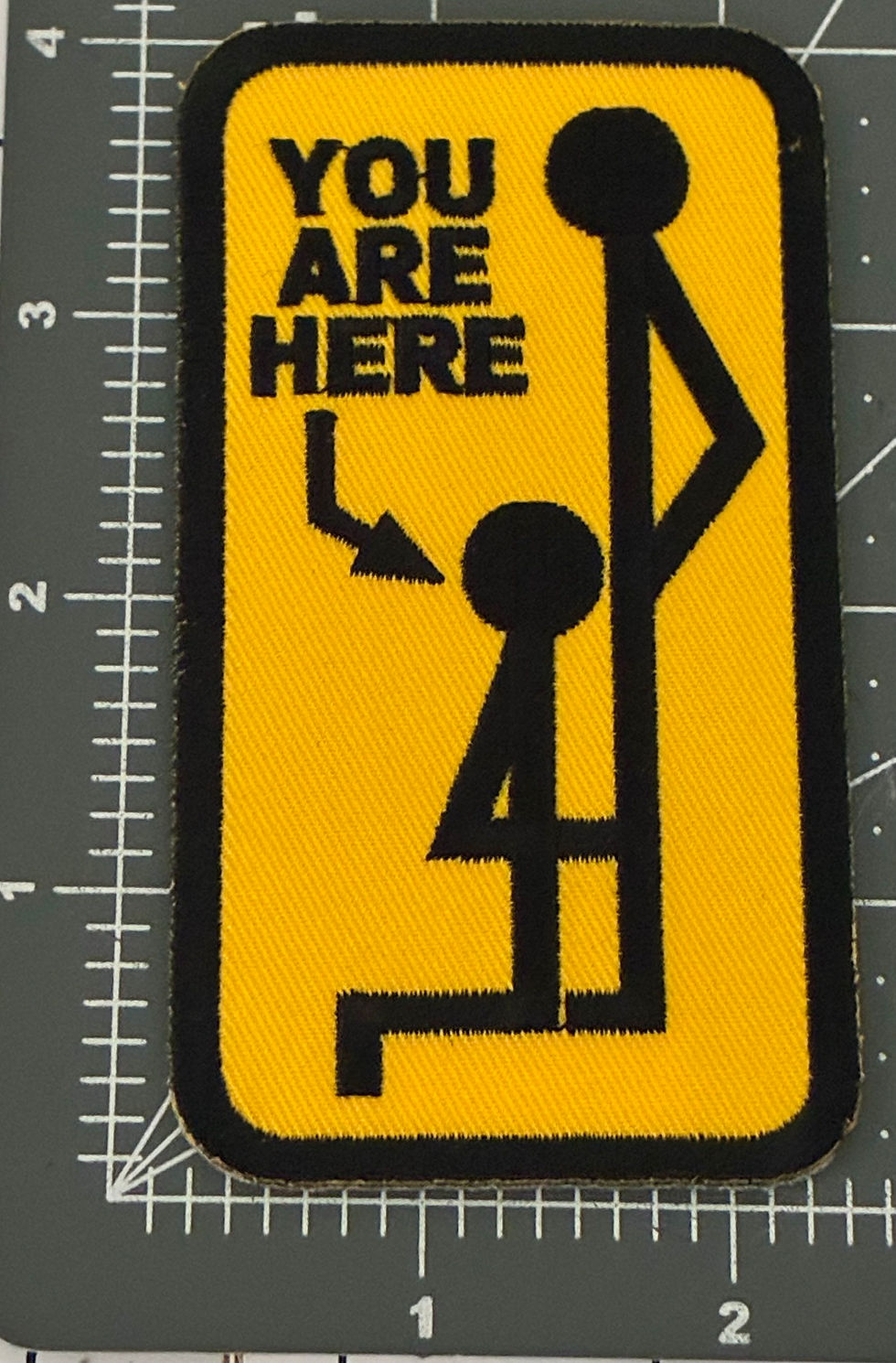 Thumbnail: YOU ARE HERE HUMOROUS EMBROIDERED PATCH 