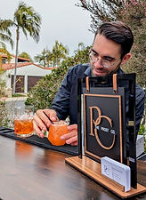 The Prost Co founder Max at Work mixing cocktails