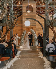 Wedding ceremony at Venue 808 historic warehouse venue in Downtown San Diego