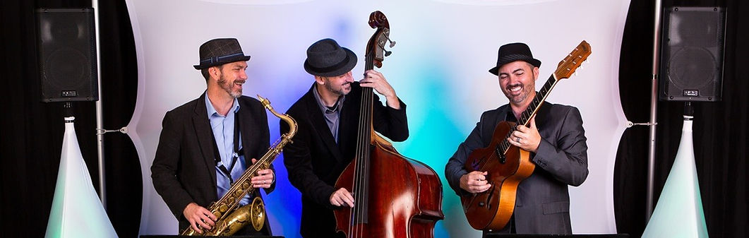 Pop Nouveau Entertainment jazz trio performing live for weddings and events in San Diego and Southern California.