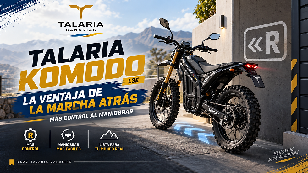 Talaria Komodo L3E con función de marcha atrás eléctrica