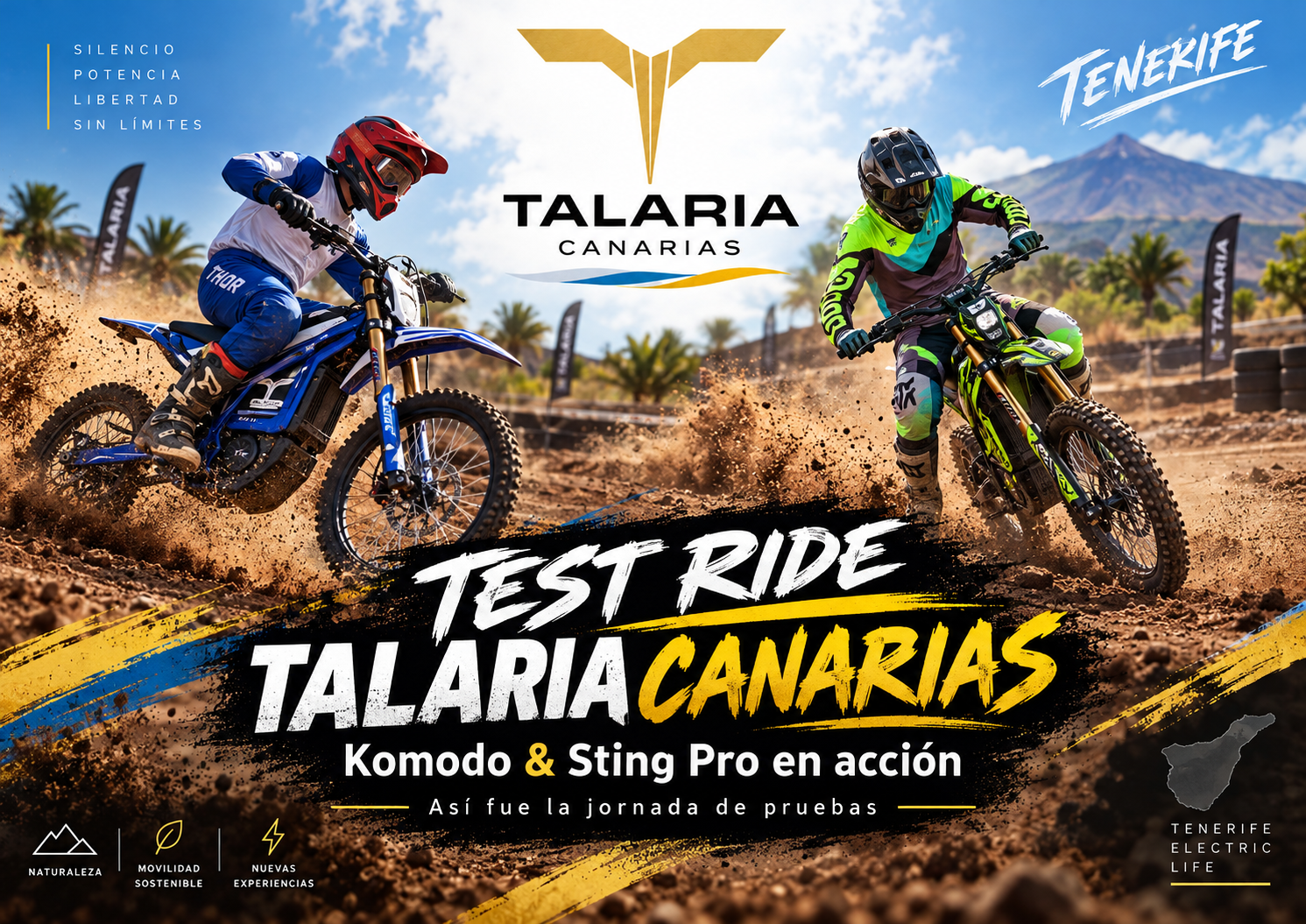 Komodo y Sting Pro en el Test Ride de Talaria Canarias en Tenerife