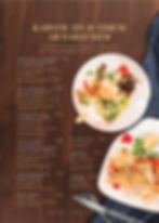 Menu of restaurant "JŪRA"