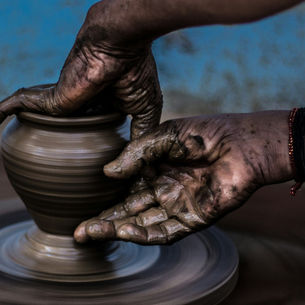 Pottery being formed