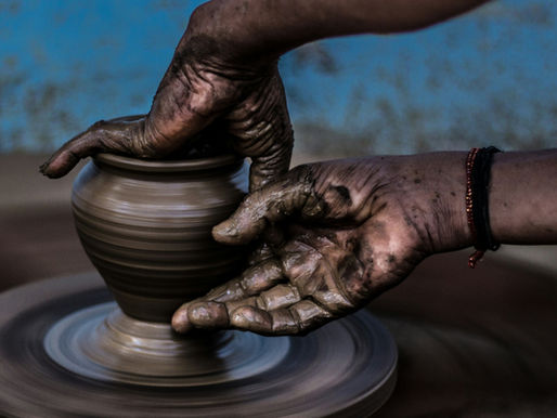 Pottery being formed