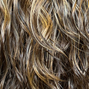 Close up view of curly hair