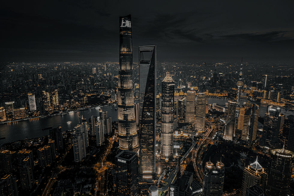 Shanghai skyline at night with illuminated skyscrapers - Chinese Divorce Lawyer
