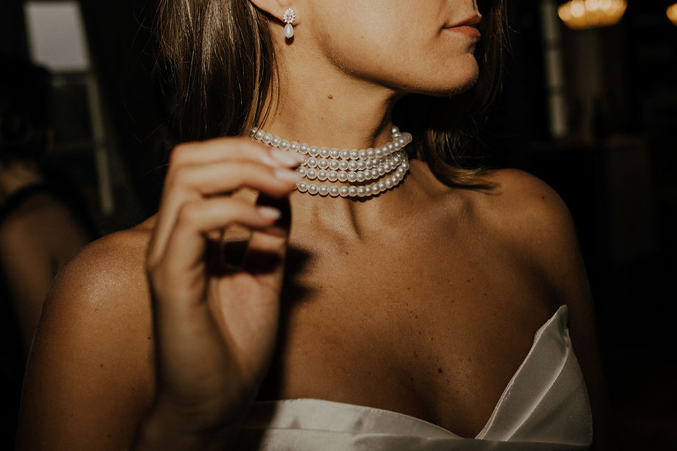 Miniature : Boucles d'oreilles zircon ovales  perles