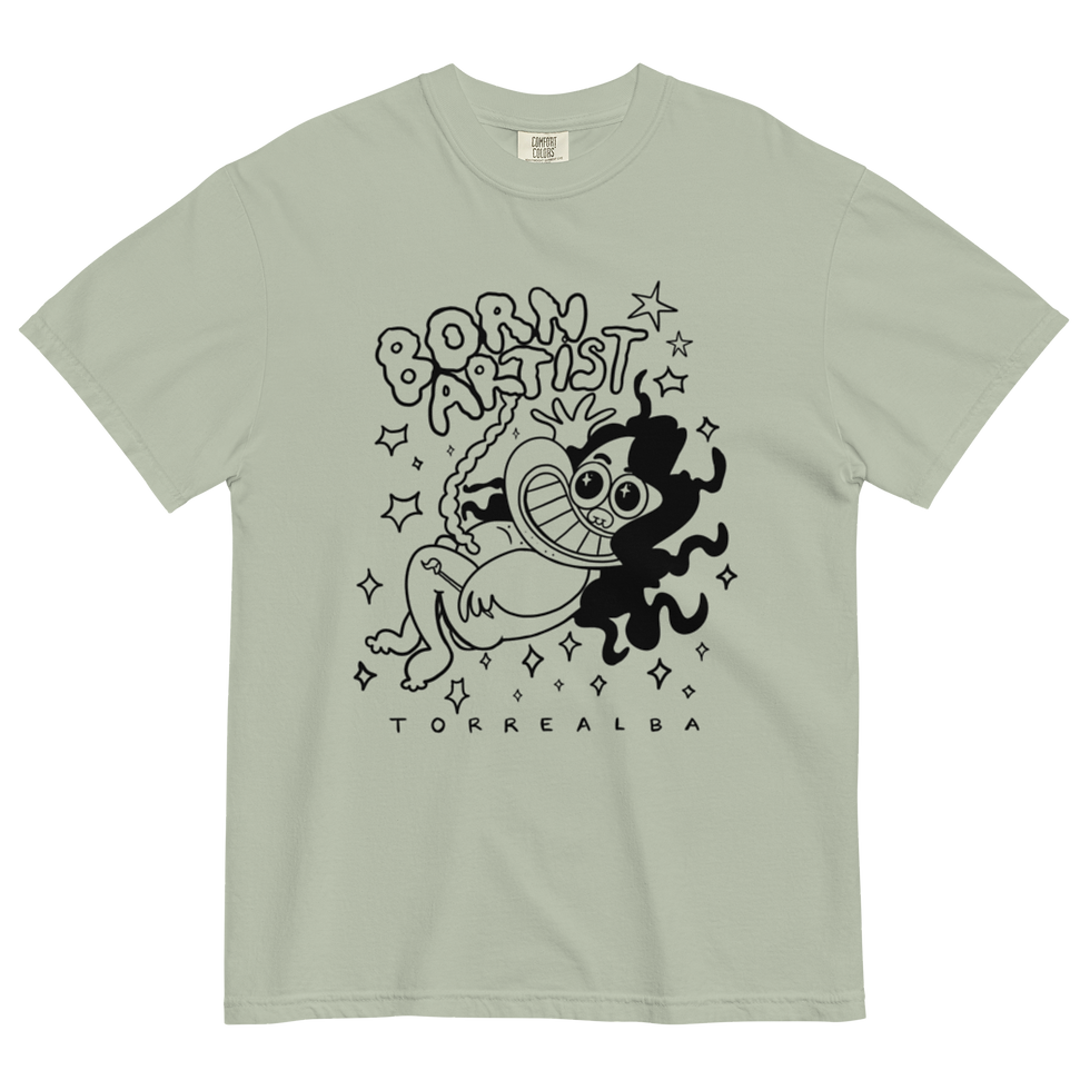 Miniatura: BORN ARTIST - Light Color Unisex T-shirt