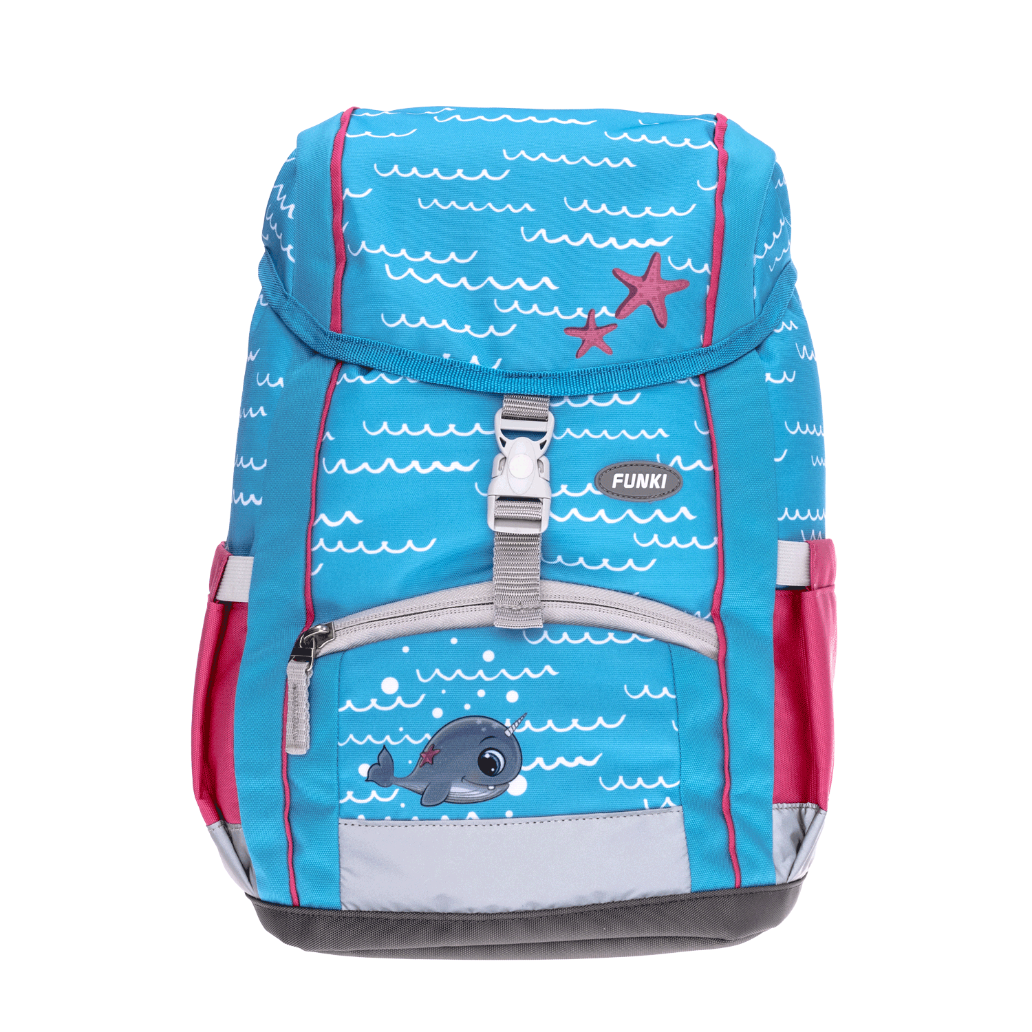 FUNKI Kinderrucksack A4+Plus Funny Whale Frontansicht
