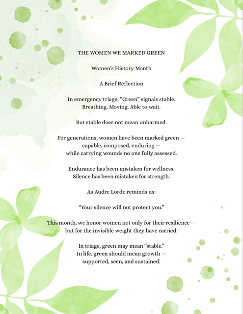 The Women We Marked Green: Healing, Growth, and Being Seen