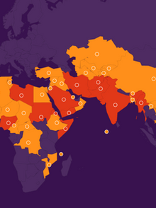carte de l'index de persécution des chrétiens