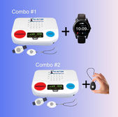 PAL BUTTON® COMBO medical alert systems with home base unit, SMARTER WATCH®, and wearable button options