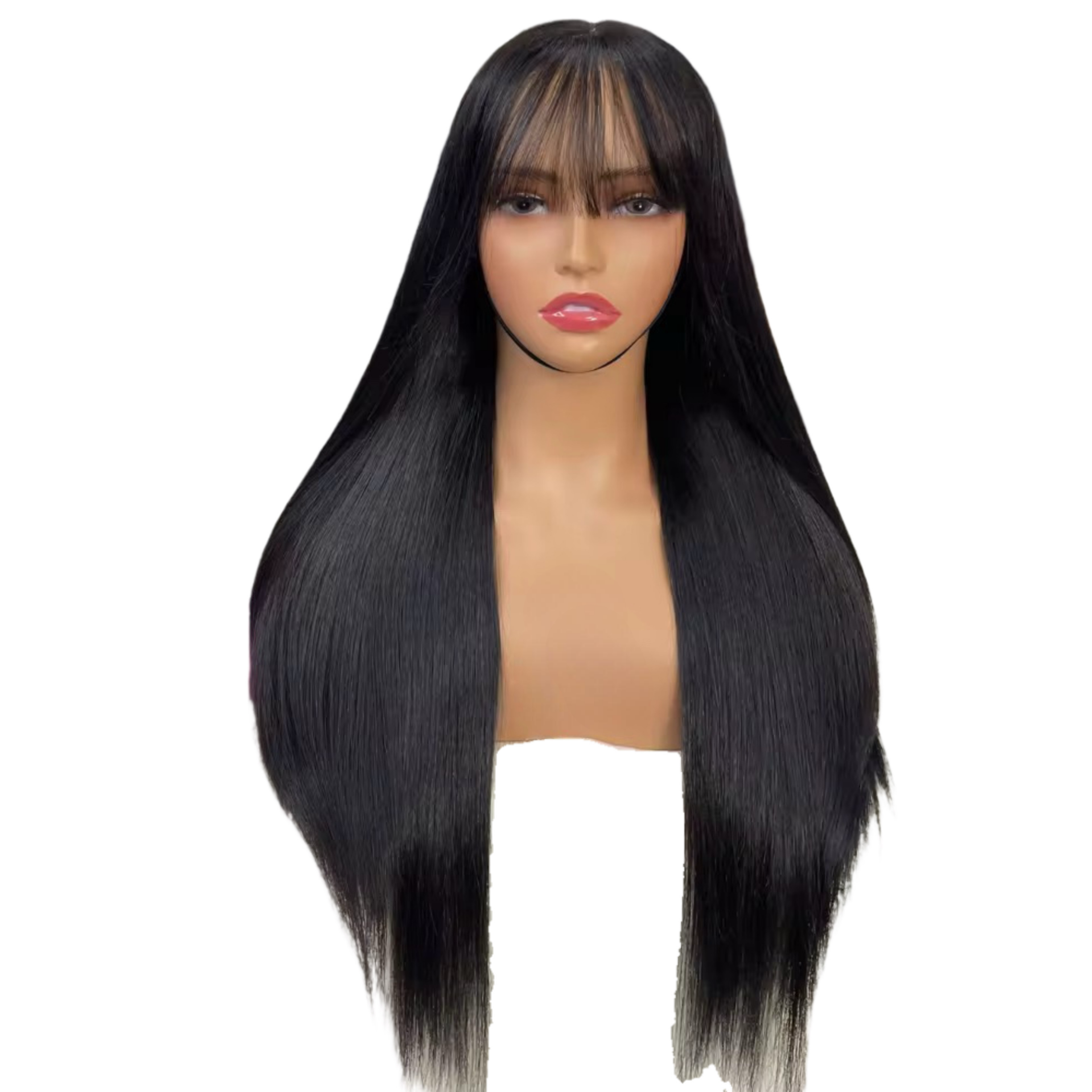 SDD BoneStraight Closure Wig With Bangs
