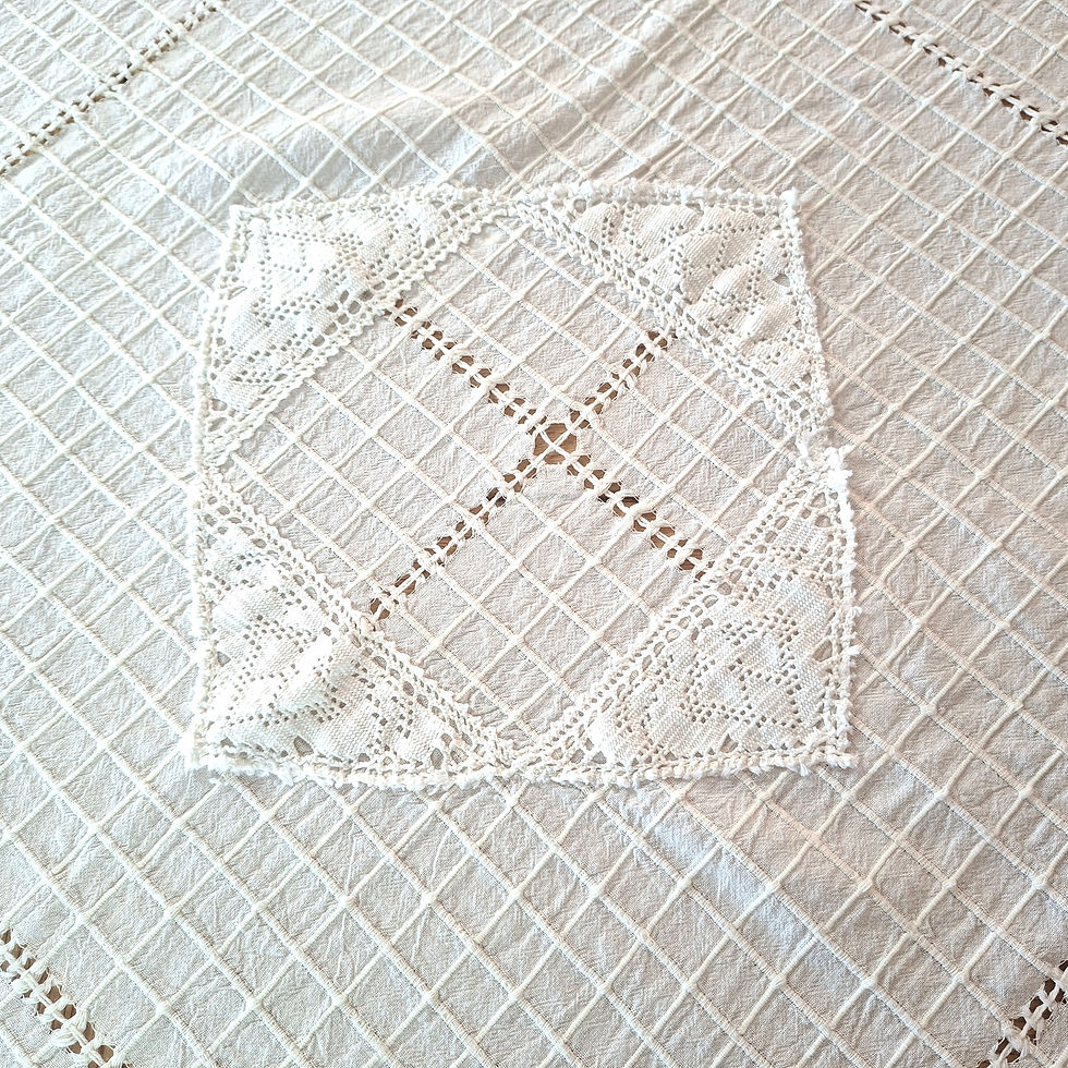 Thumbnail: Vintage Handmade Square Table Cover