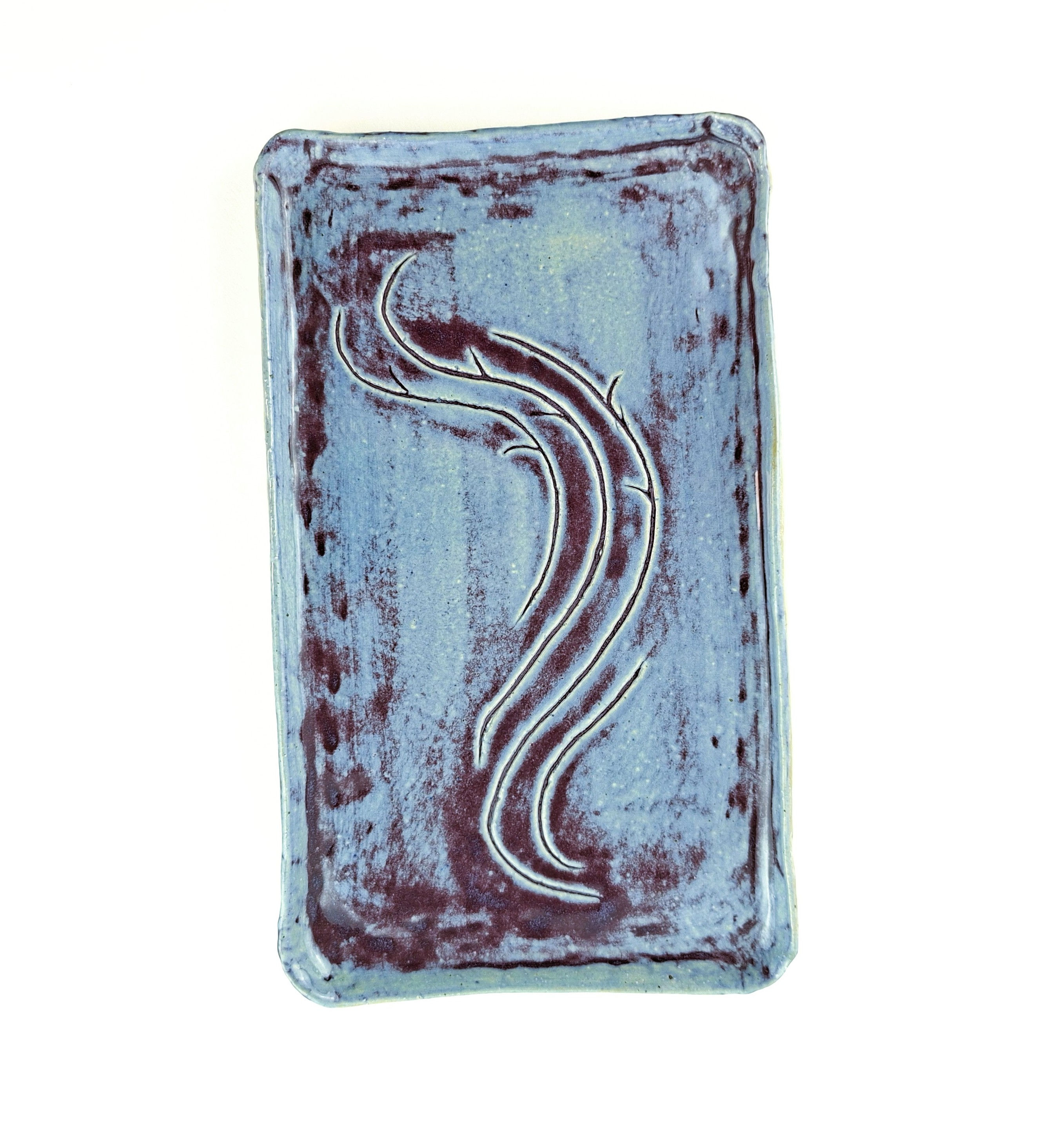 Vintage Artisan Ceramic Slab Tray