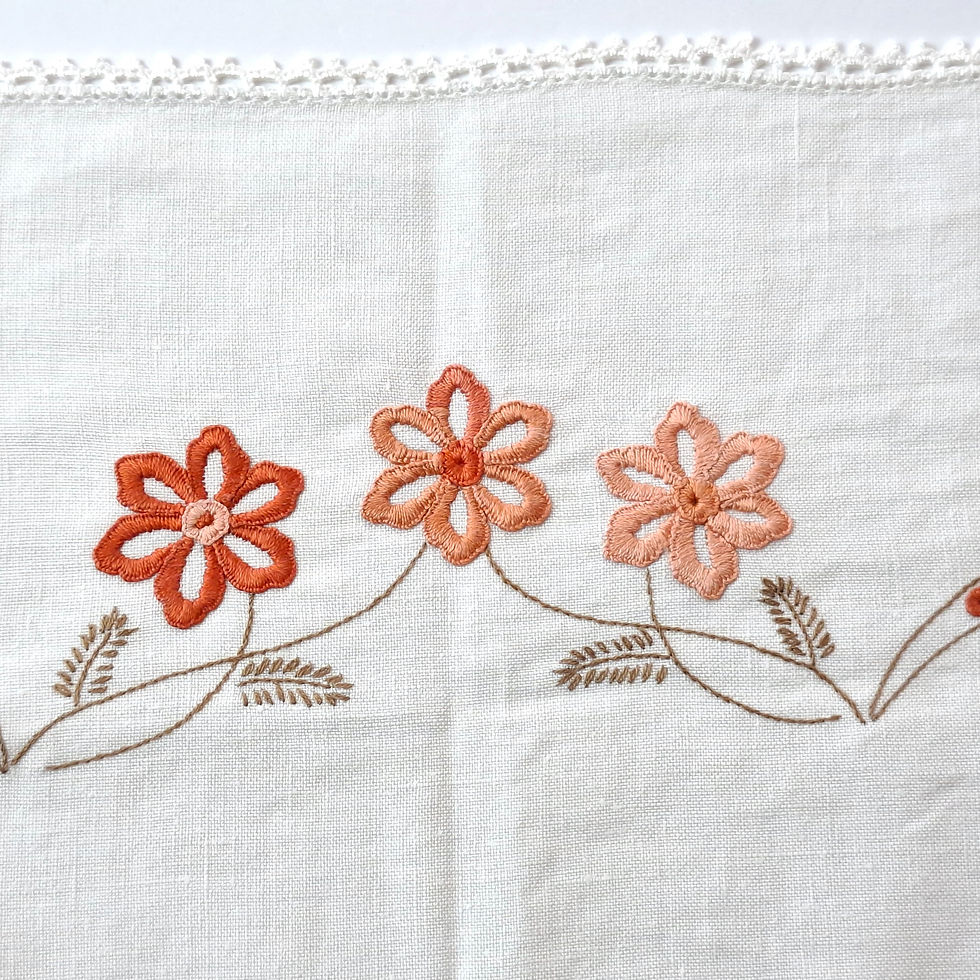 Thumbnail: Vintage Hand Embroidered Table Cover