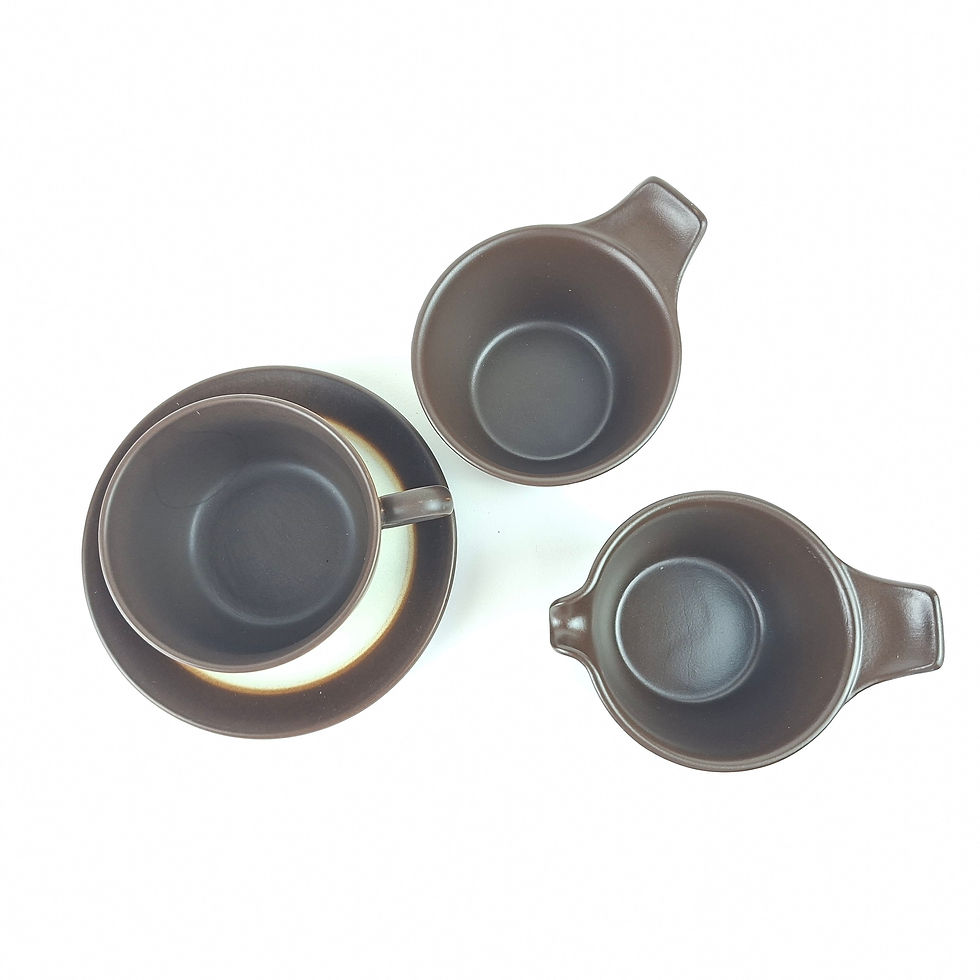Thumbnail: 1970's Norwegian Figgjo Flint “Pompeii” Tea Set