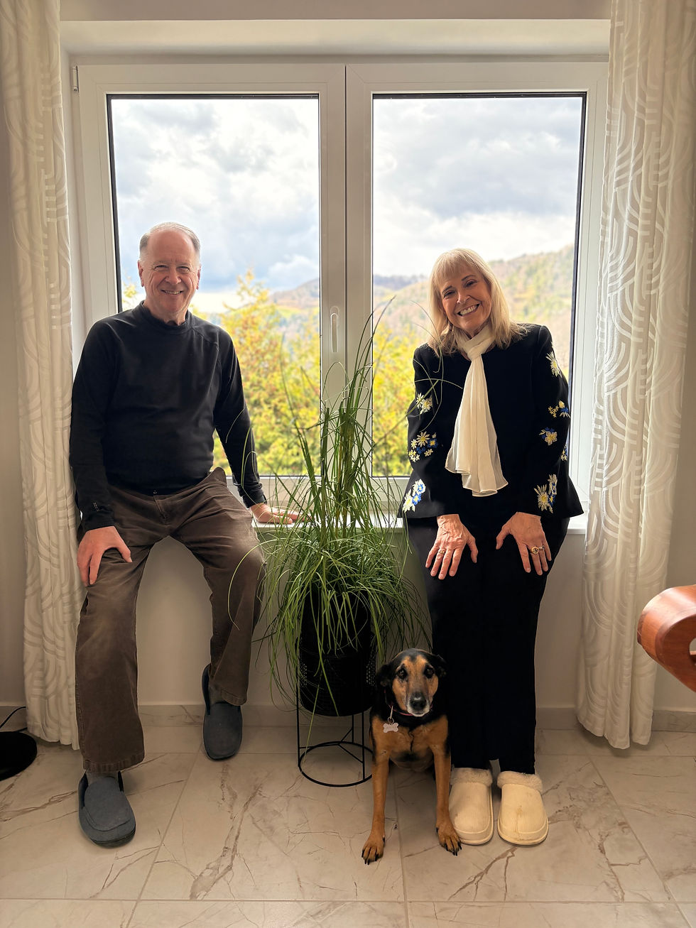 In their newly built home in Javorje