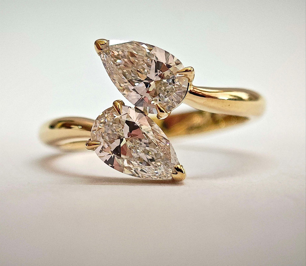 Miniatura:  טבעת יהלום טיפות .1.20 קרט