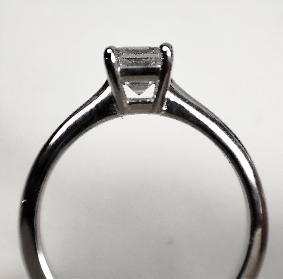 Miniatura: טבעת אמרלד מרובע 1.00 קרט D Vs2 GIA