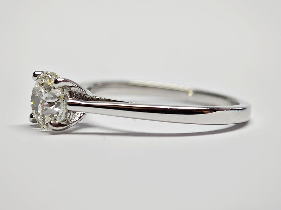 Miniatura:  טבעת סוליטר קלאסית 0.90 קרט . IGI G VVS2