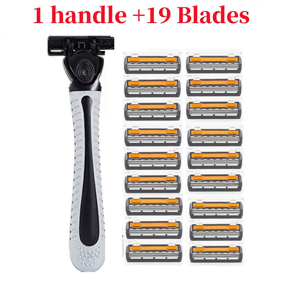 Thumbnail: Men's Shaver Stainless Steel Shaving Three Layer Blade Shaver Reusable Razor Imp