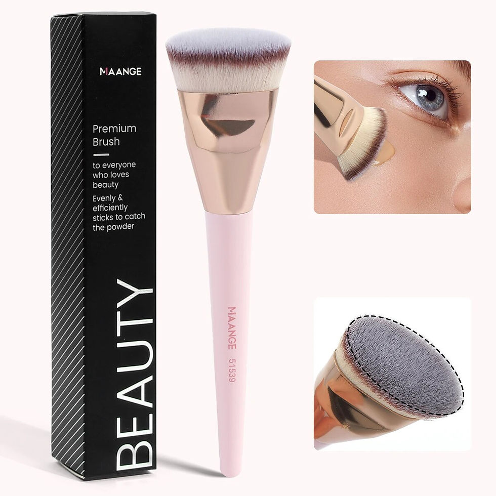 Thumbnail: MAANGE Single Flat Round Tube Flat Head Foundation Brush With Box Powder Blush C