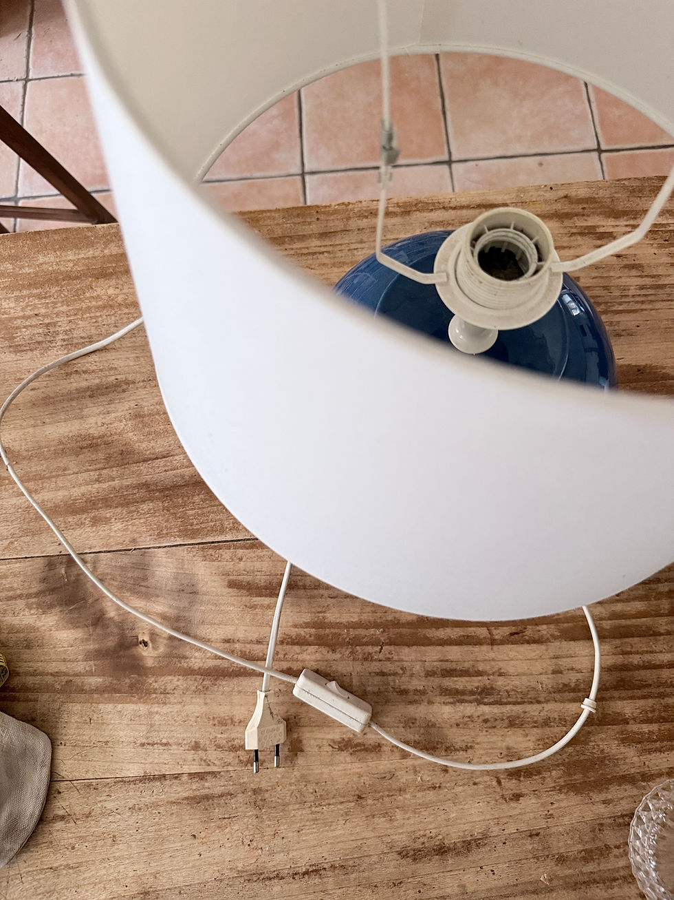 Miniature : Lampe bleu et blanche 