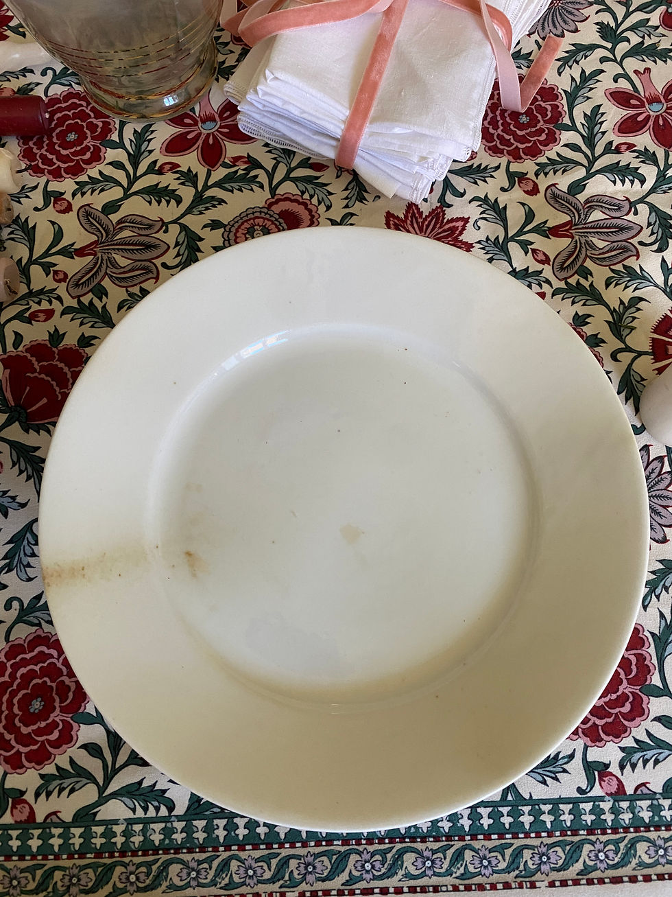 Miniature : Assiette montée porcelaine