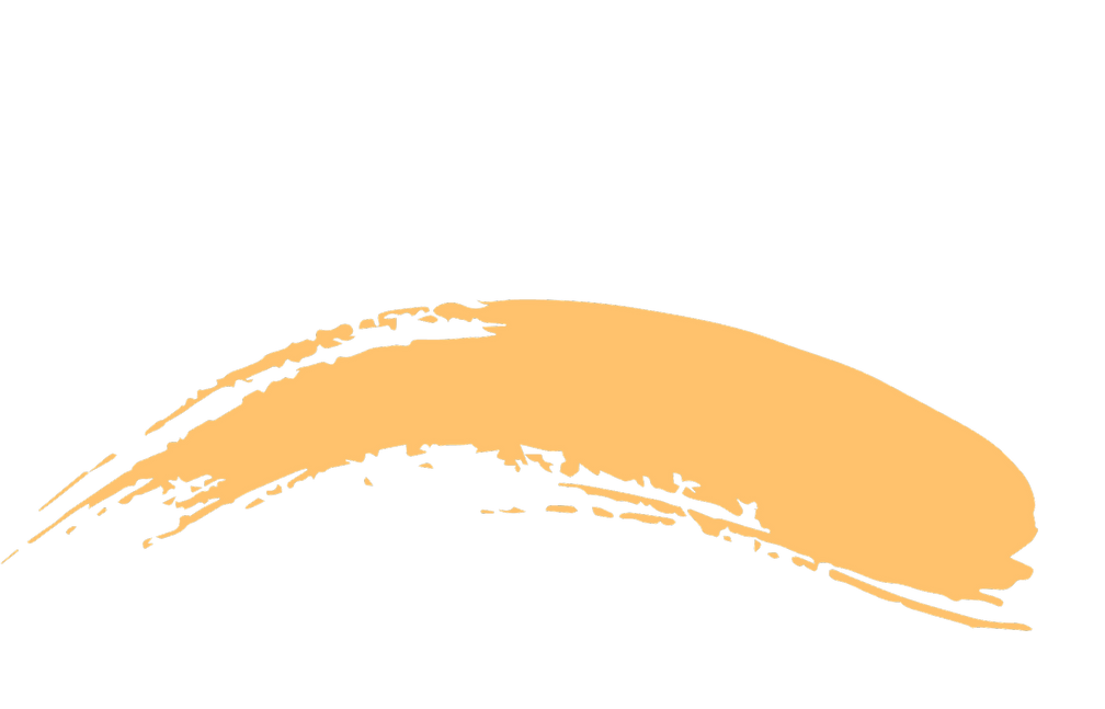 Orangener Pinselstrich