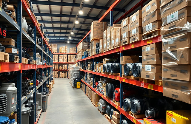 Diesel parts warehouse with shelves of inventory.jpg