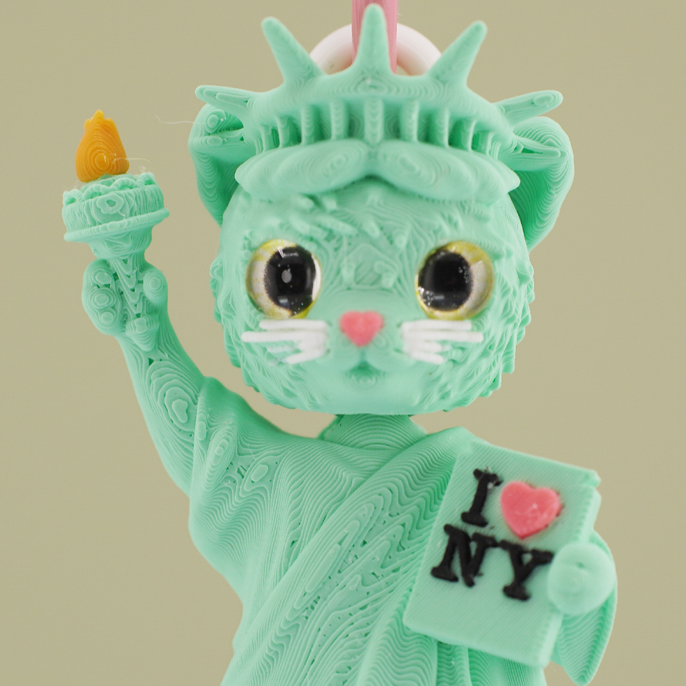 Thumbnail: NYC Liberty Cat Wiggly Keychain