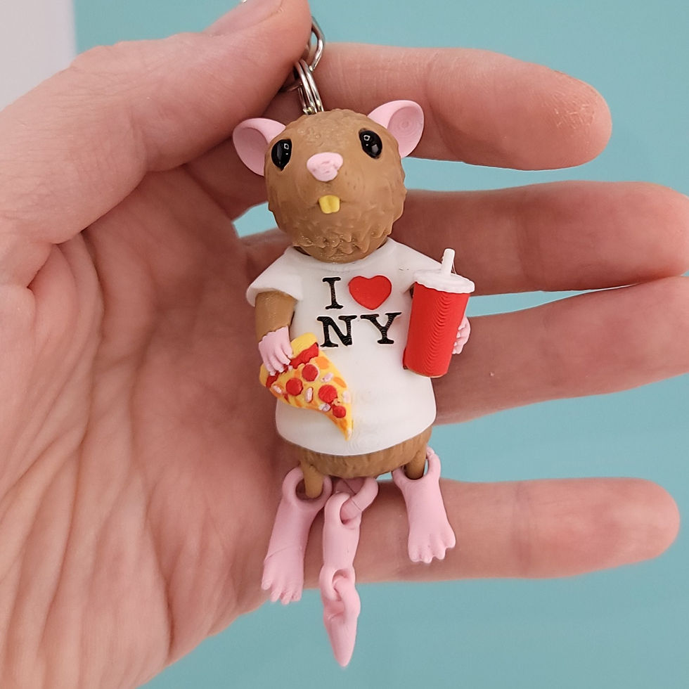Thumbnail: NYC Local Rat Wiggly Keychain
