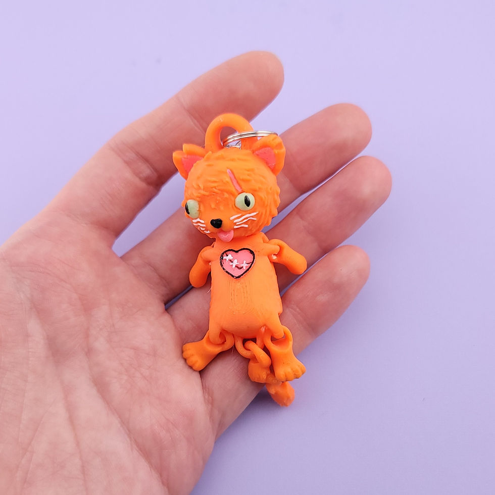 Thumbnail: Alley Cat (Orange) Wiggly Keychain