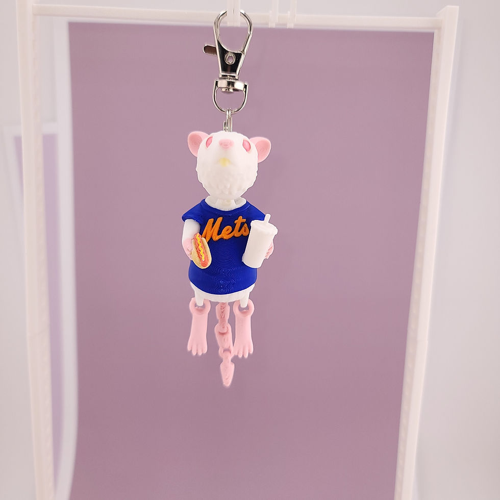 Thumbnail: NY Mets Rat Keychain Charm