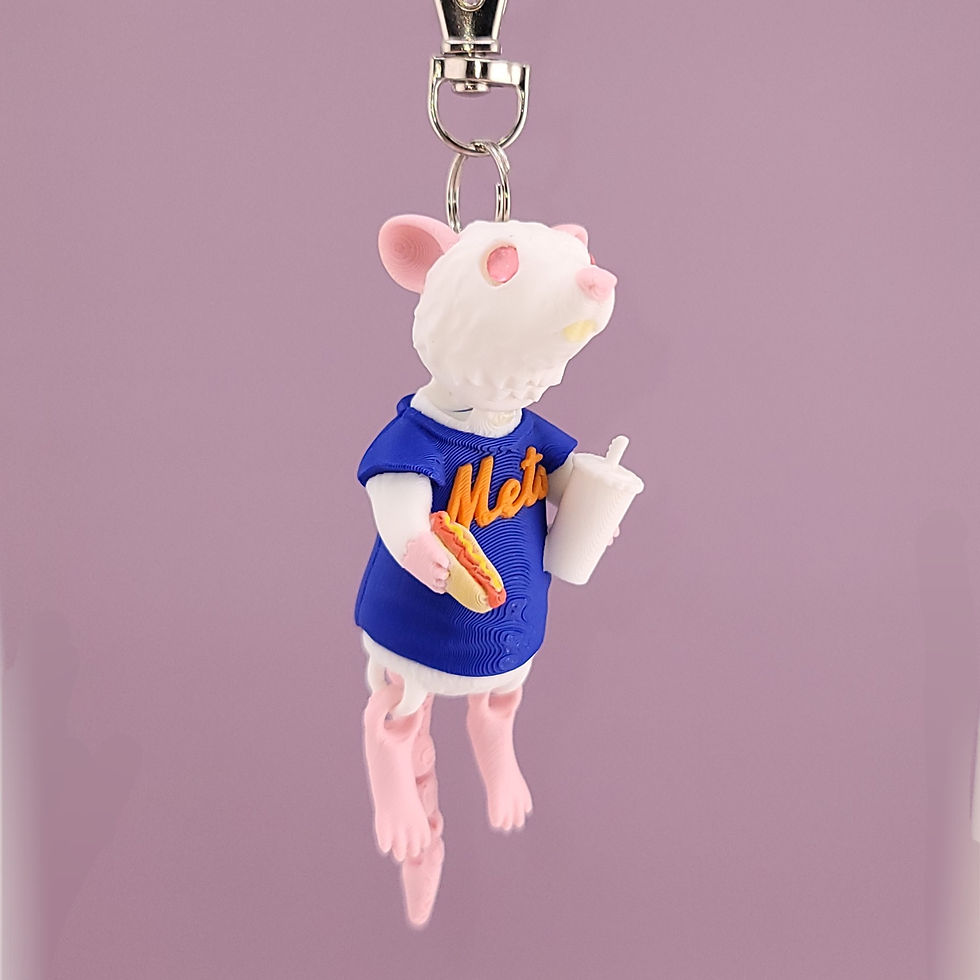 Thumbnail: NY Mets Rat Keychain Charm