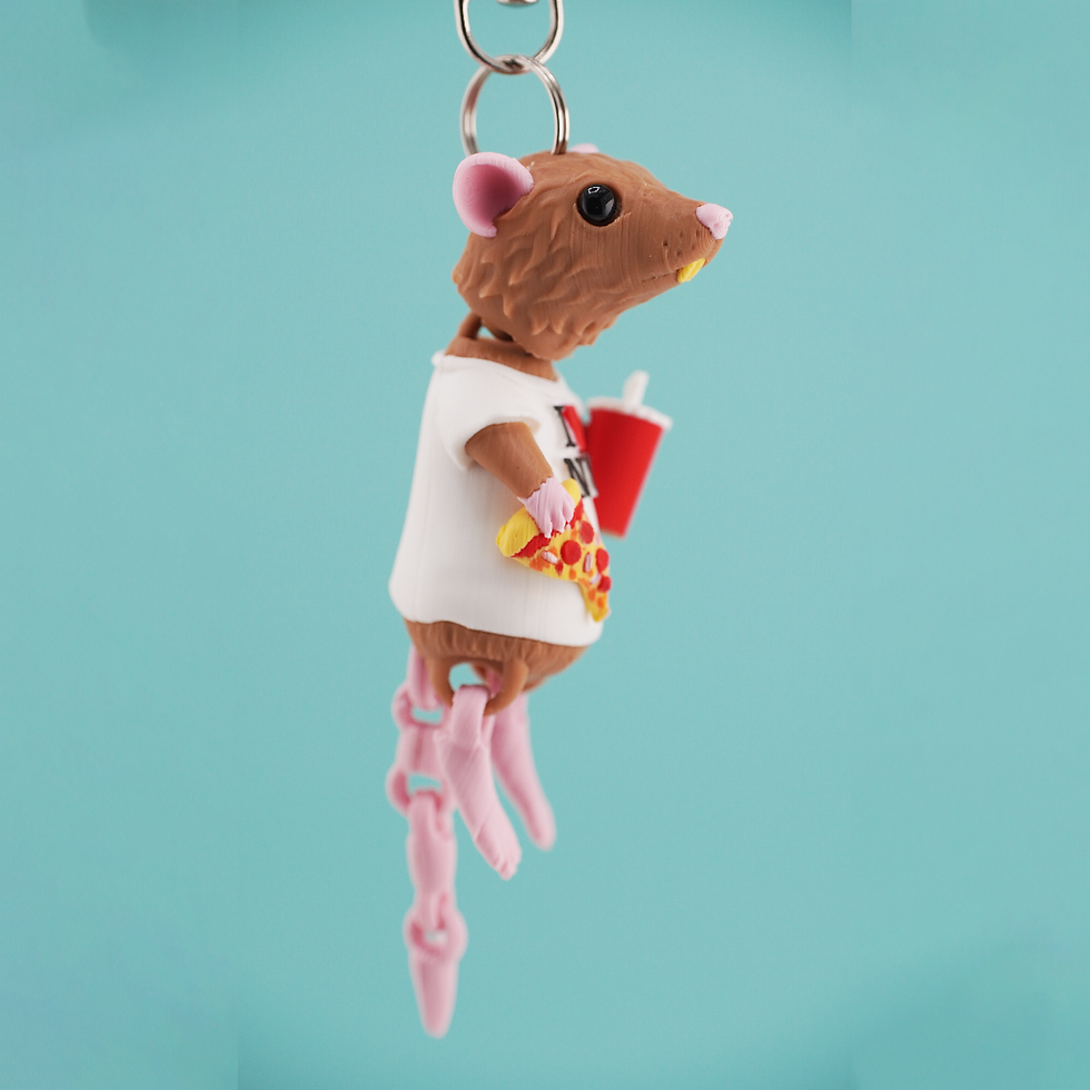 Thumbnail: NYC Local Rat Wiggly Keychain