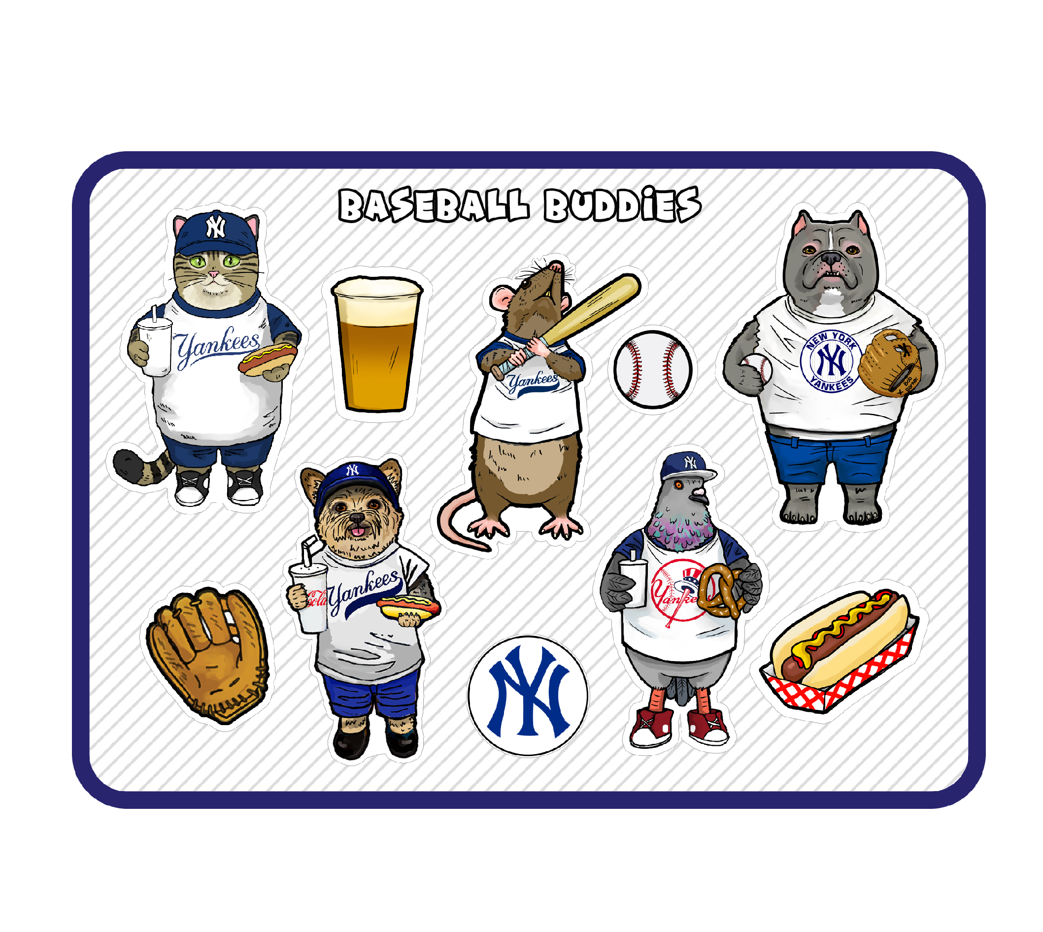 Baseball Buddies Sticker Sheet