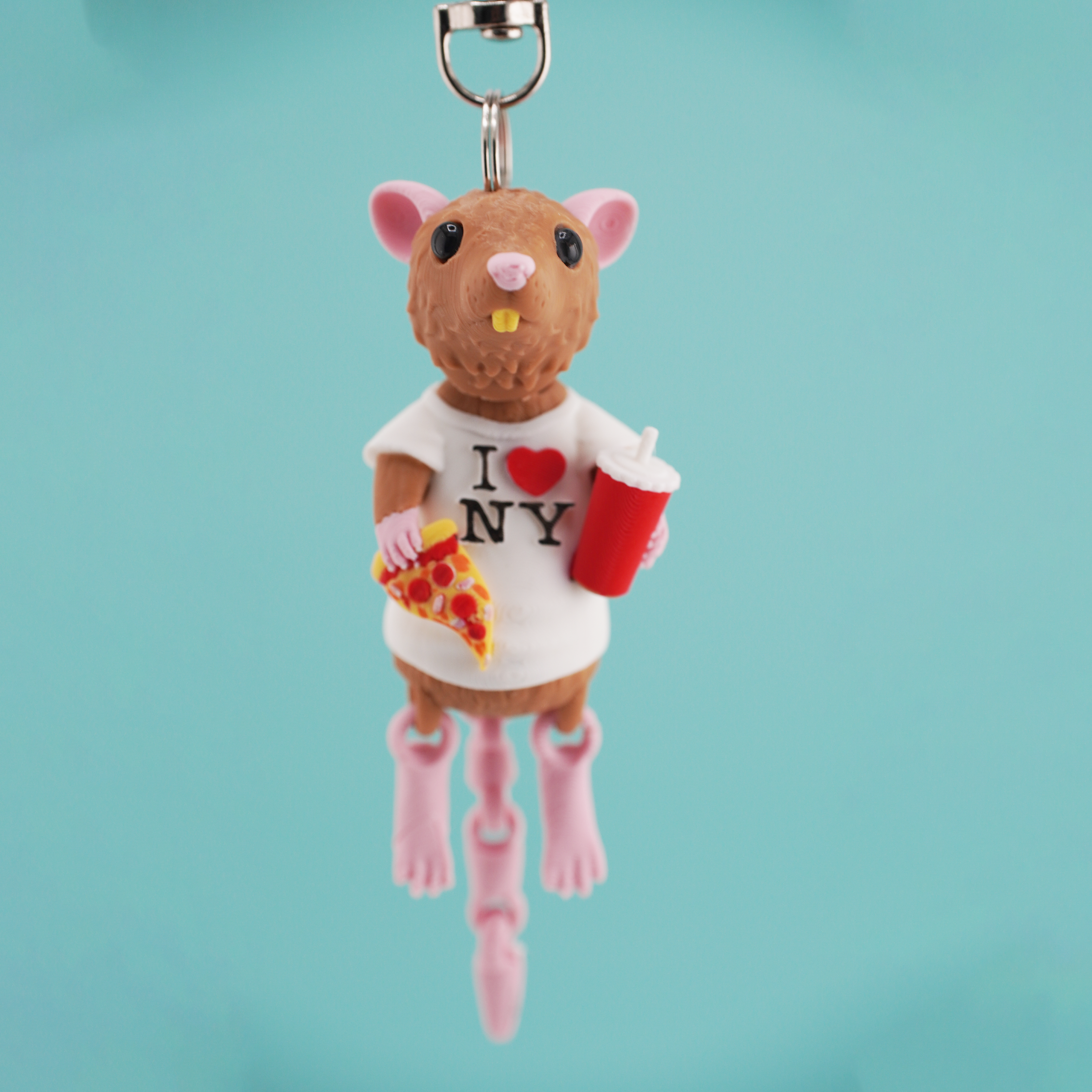 NYC Local Rat Wiggly Keychain