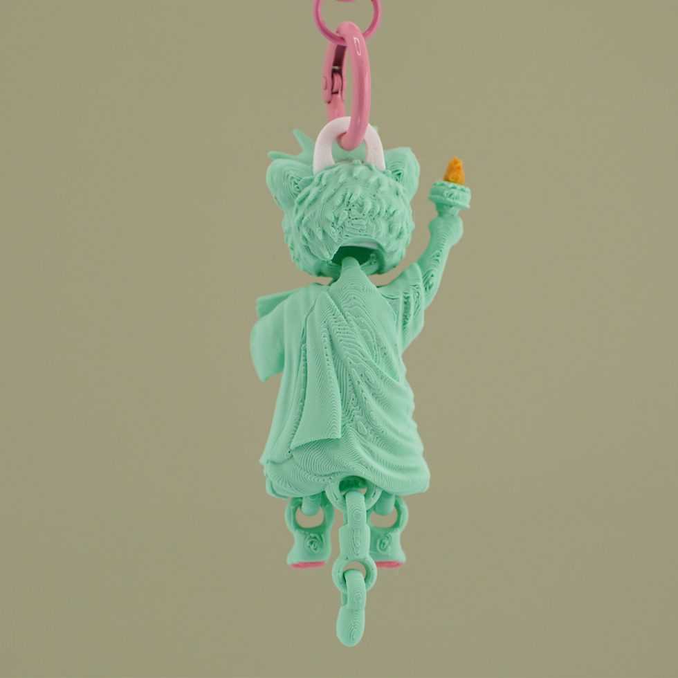 Thumbnail: NYC Liberty Cat Wiggly Keychain