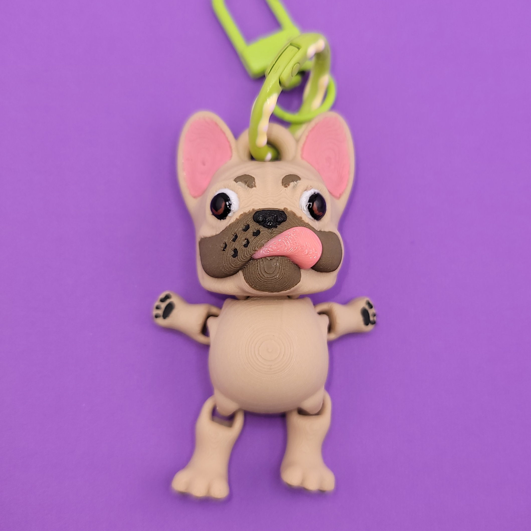 Crazy Frenchie Wiggly Keychain
