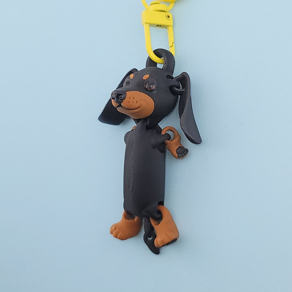 Thumbnail: Dachshund Wiggly Keychain