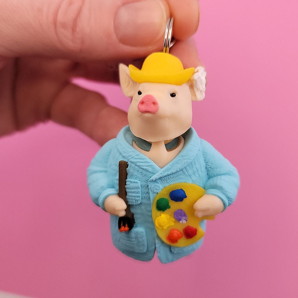 Thumbnail: Pigcent Van Gogh Wiggly Keychain
