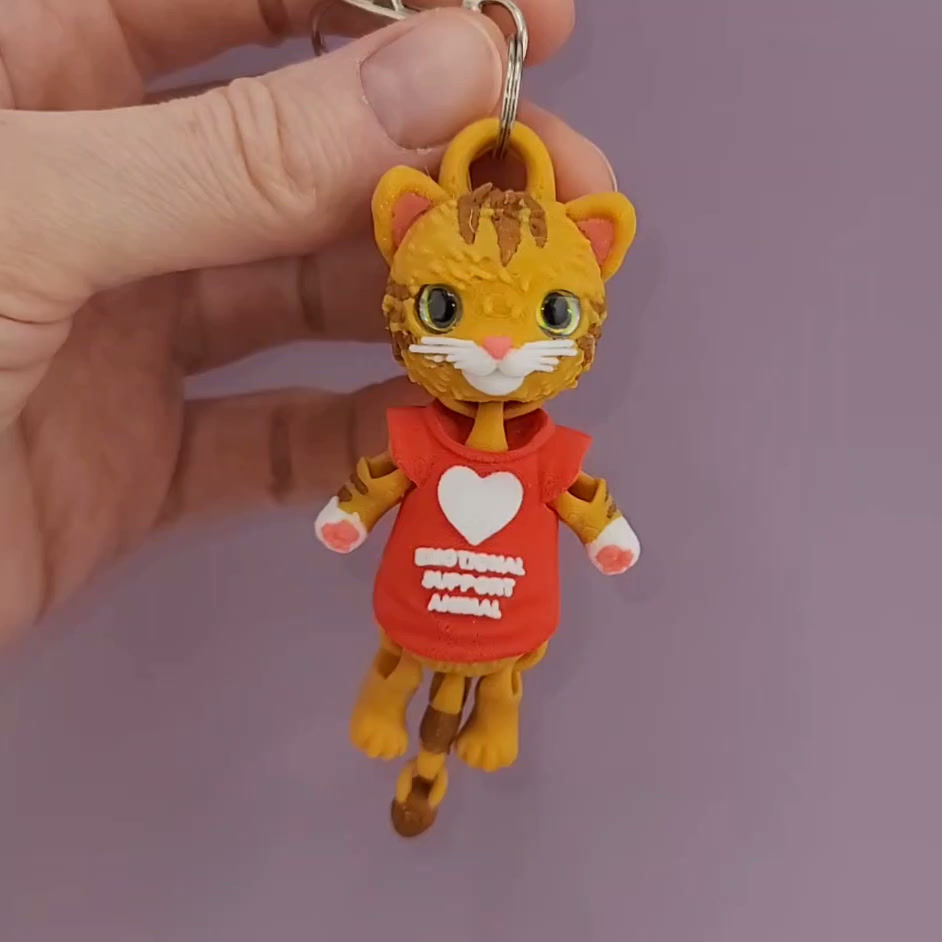 Thumbnail: Emotional Support Kitty Keychain