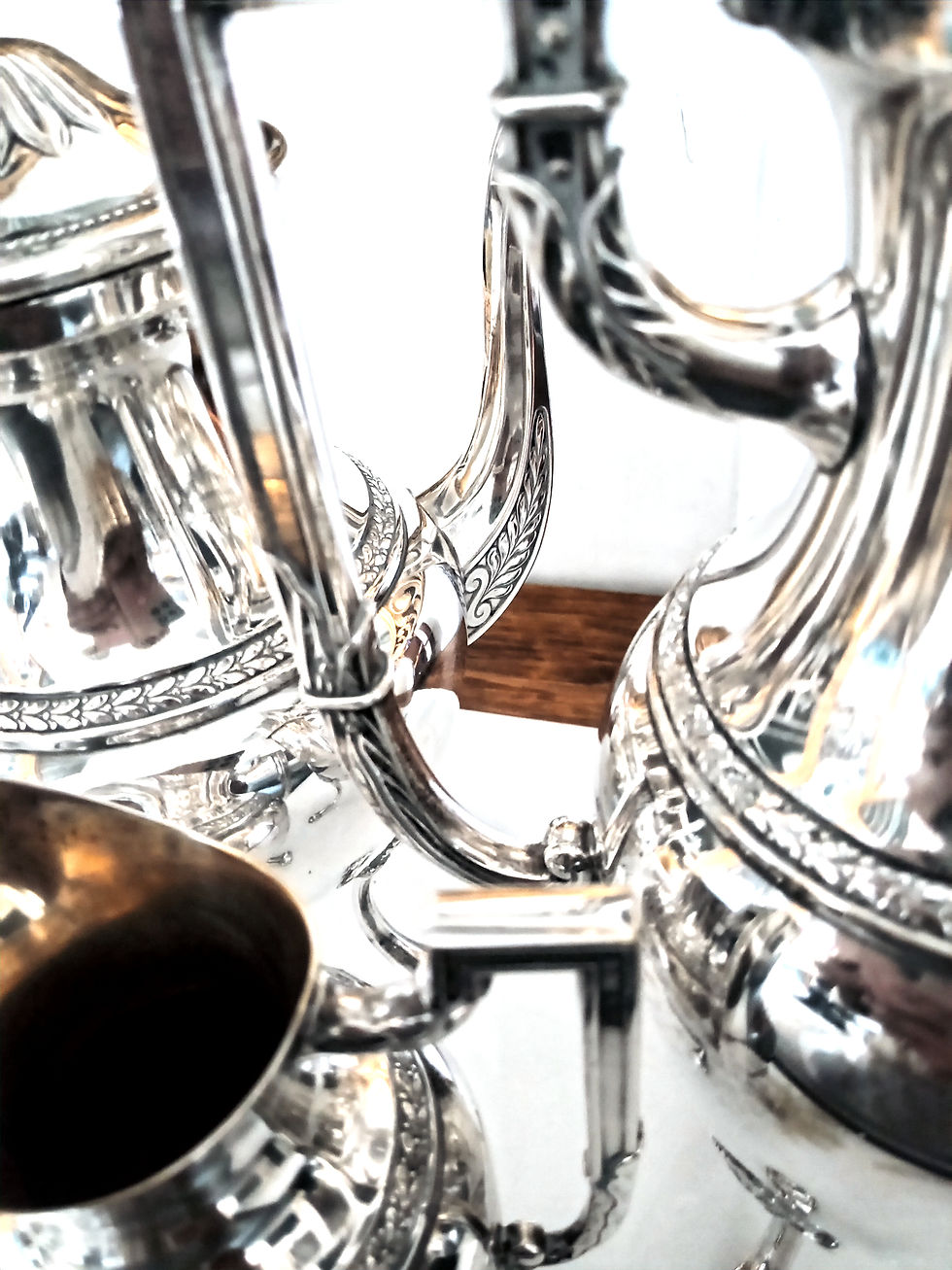 Thumbnail: WMF ART NOUVEAU JUGENDSTIL SILVER TEA SET